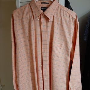 XL Orange and Green checkered shirt